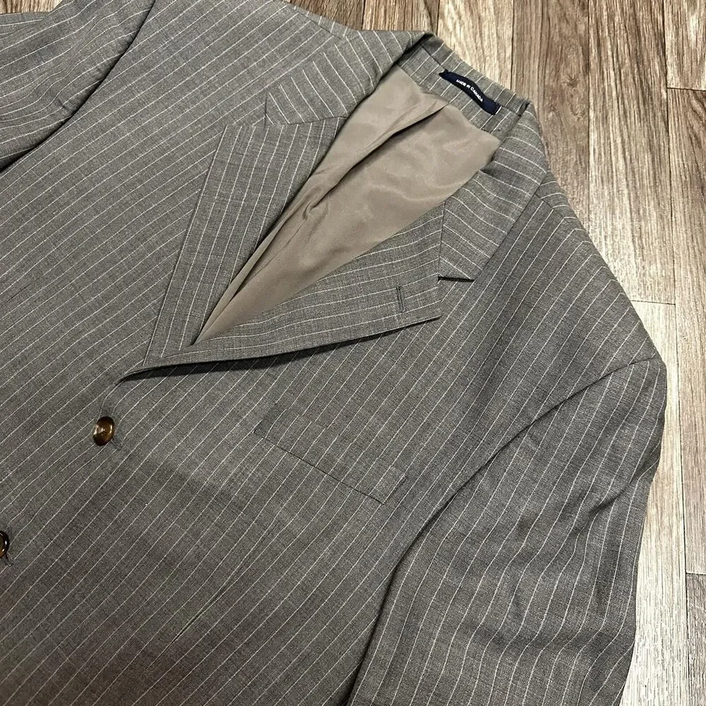 Vintage RRL Double Ralph Lauren Seersucker Blazer Sport Jacket; Mens 44R; Gray